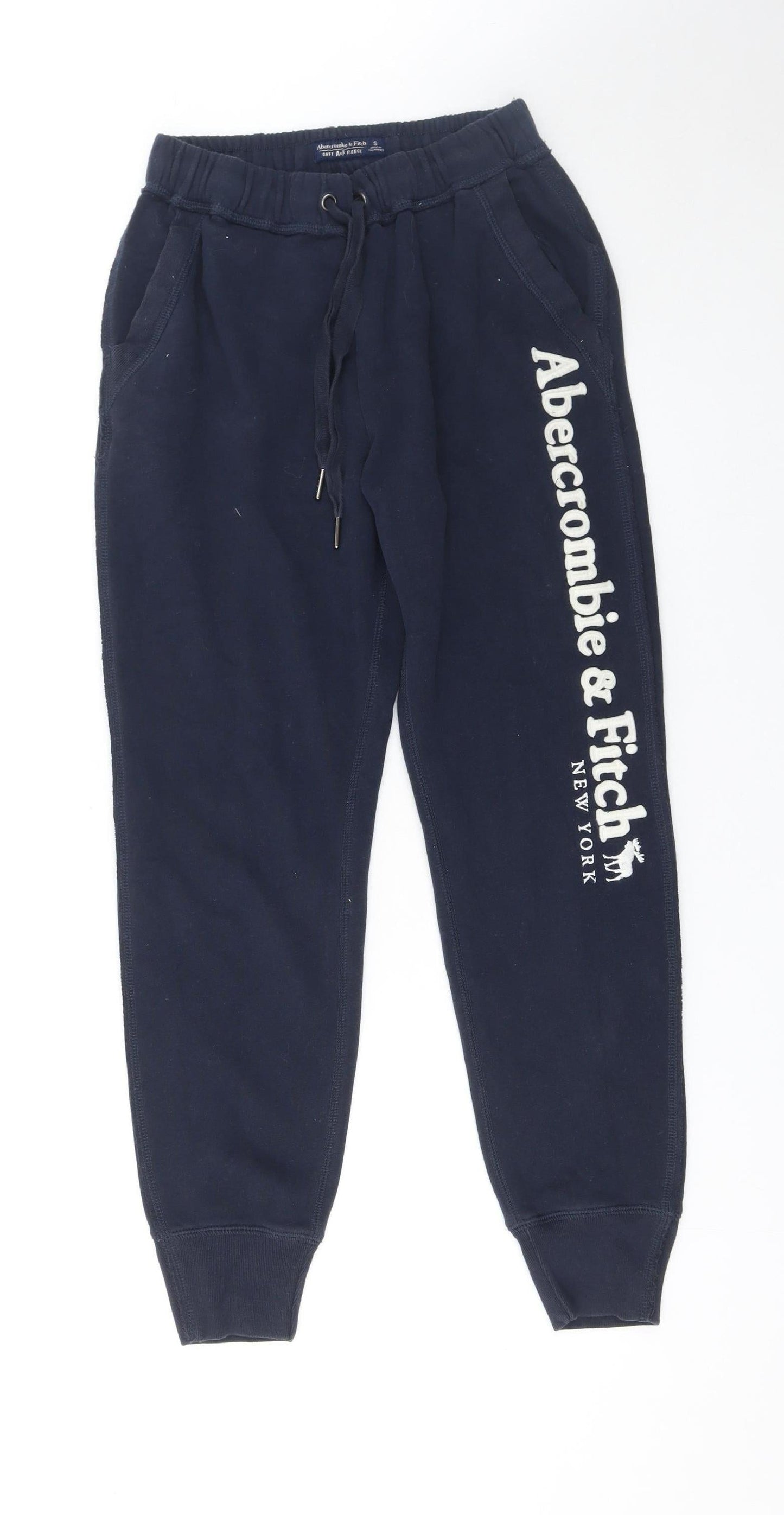Womens UK Size S Abercrombie & Fitch Regular Fit Jogger Blue Trousers