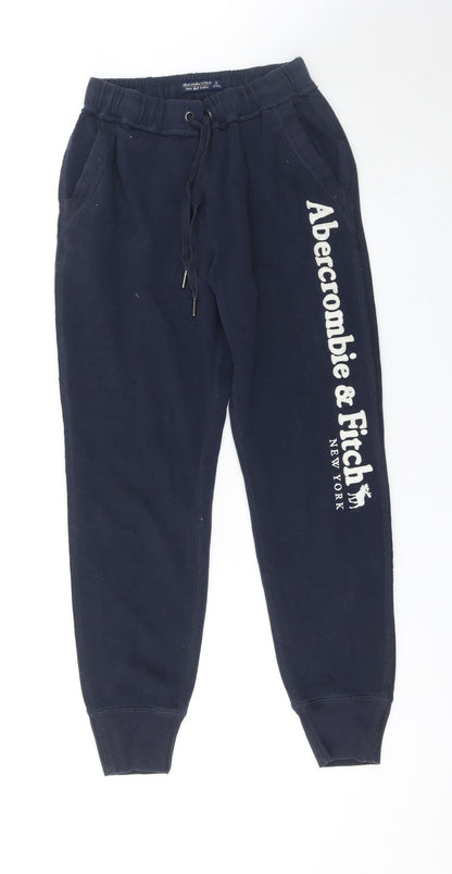 Womens UK Size S Abercrombie & Fitch Regular Fit Jogger Blue Trousers