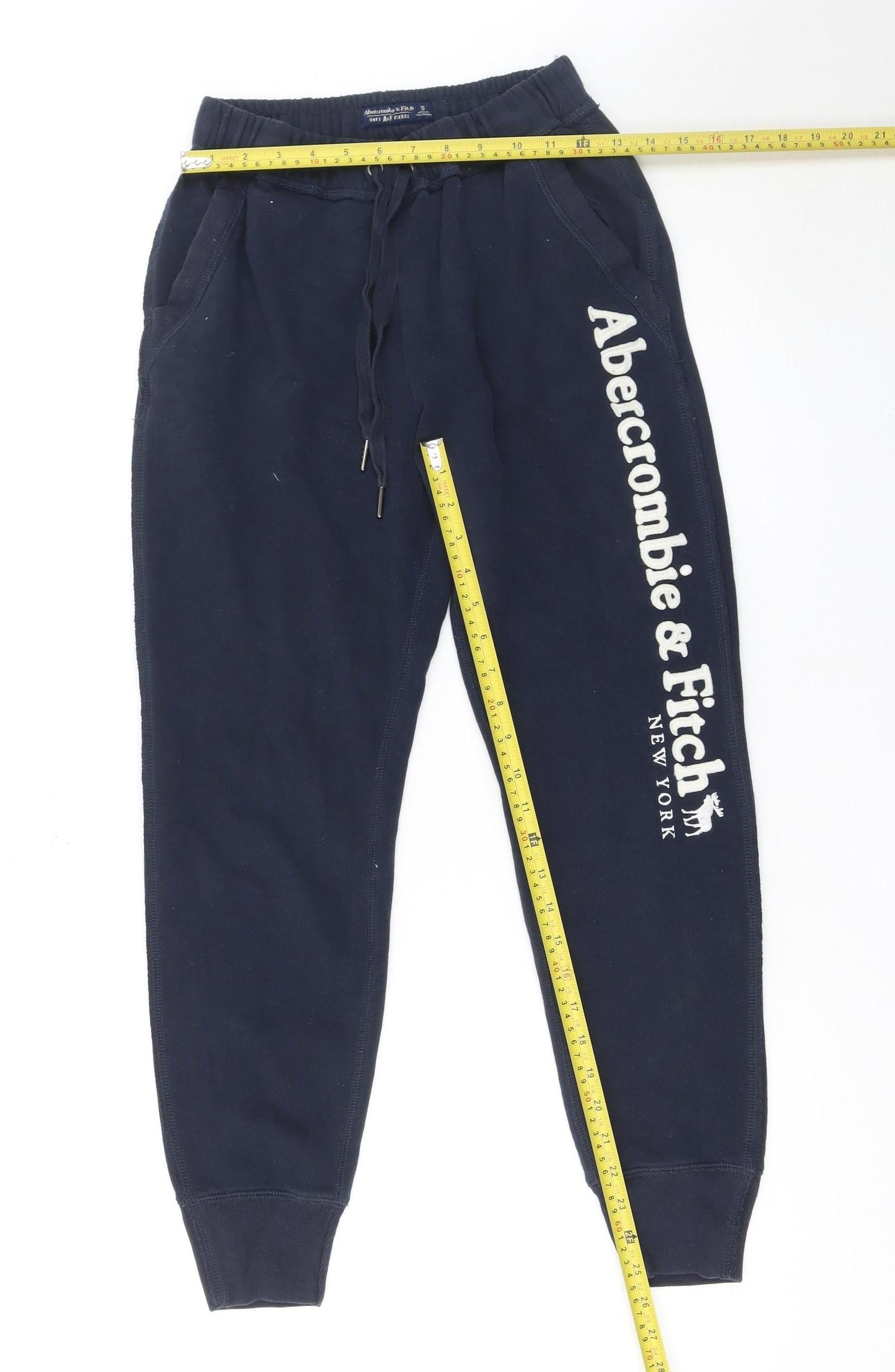 Womens UK Size S Abercrombie & Fitch Regular Fit Jogger Blue Trousers