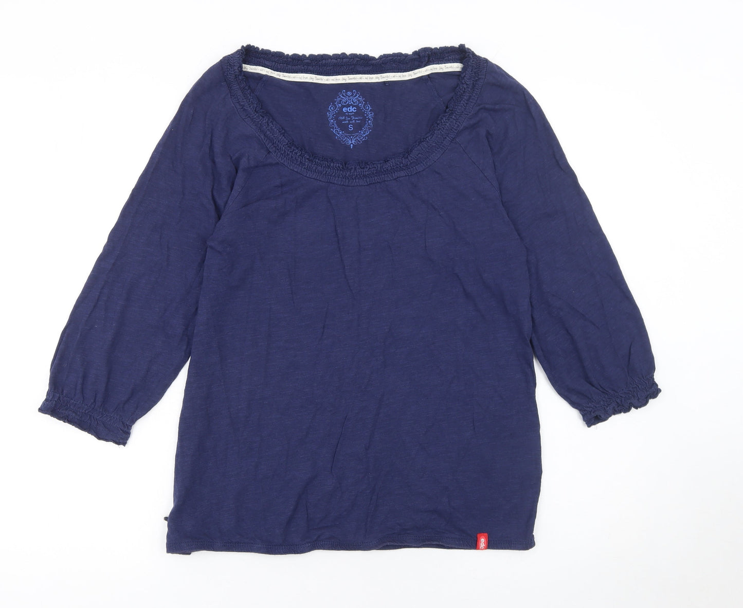 Womens UK Size S Esprit Blue Basic Blouse