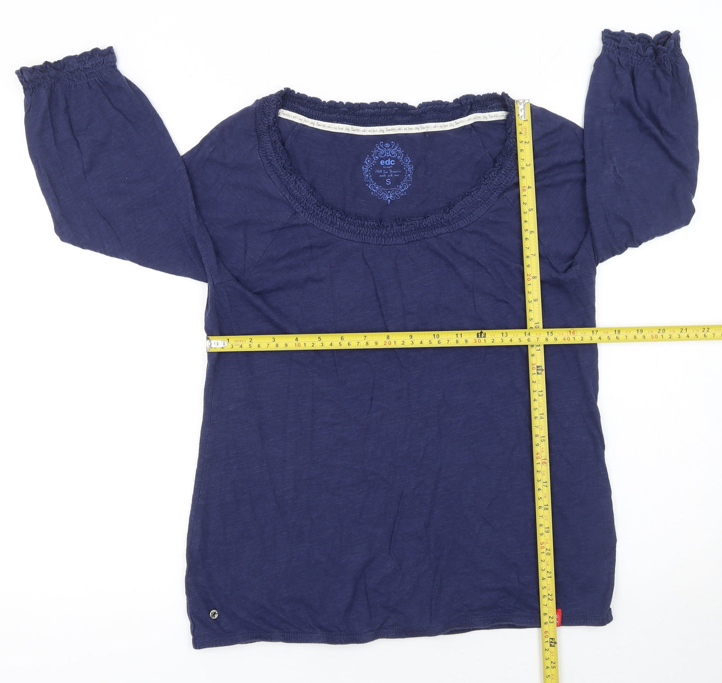 Womens UK Size S Esprit Blue Basic Blouse