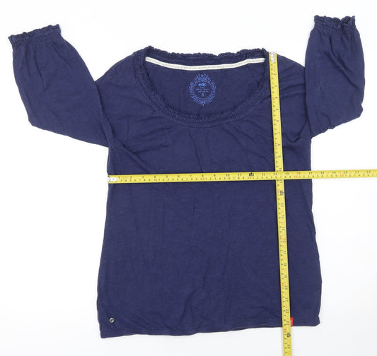 Womens UK Size S Esprit Blue Basic Blouse