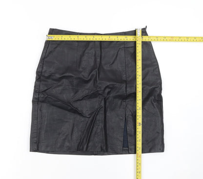 Womens UK Size 6 Stradivarius Straight & Pencil Faux Leather Skirt