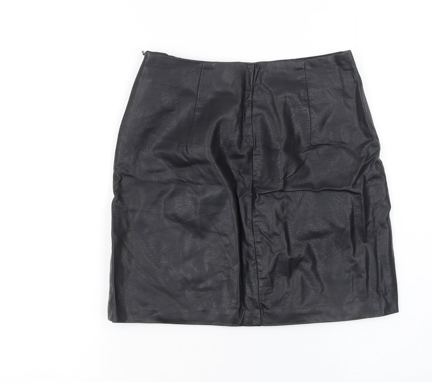 Womens UK Size 6 Stradivarius Straight & Pencil Faux Leather Skirt