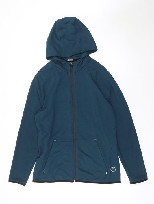 Mens UK Size M Marks and Spencer Blue Full Zip Hoodie