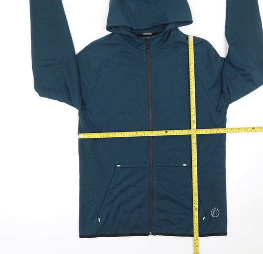 Mens UK Size M Marks and Spencer Blue Full Zip Hoodie