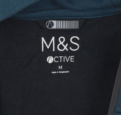 Mens UK Size M Marks and Spencer Blue Full Zip Hoodie