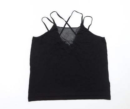 Womens UK Size L Reiss Black Camisole Tank