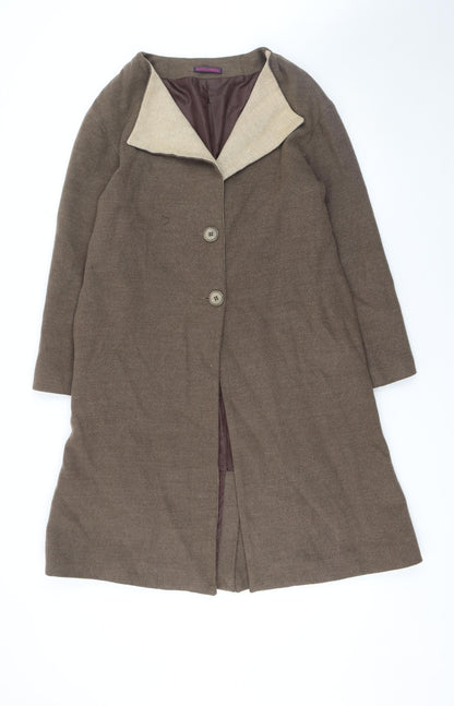 Womens UK Size 12 Kate + Pippa Brown Overcoat
