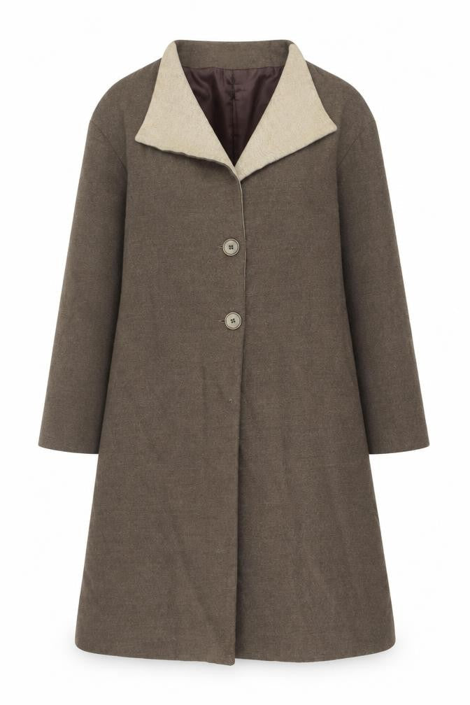 Womens UK Size 12 Kate + Pippa Brown Overcoat
