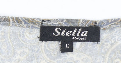 Womens UK Size 12 Stella Morgan Grey Tunic Blouse