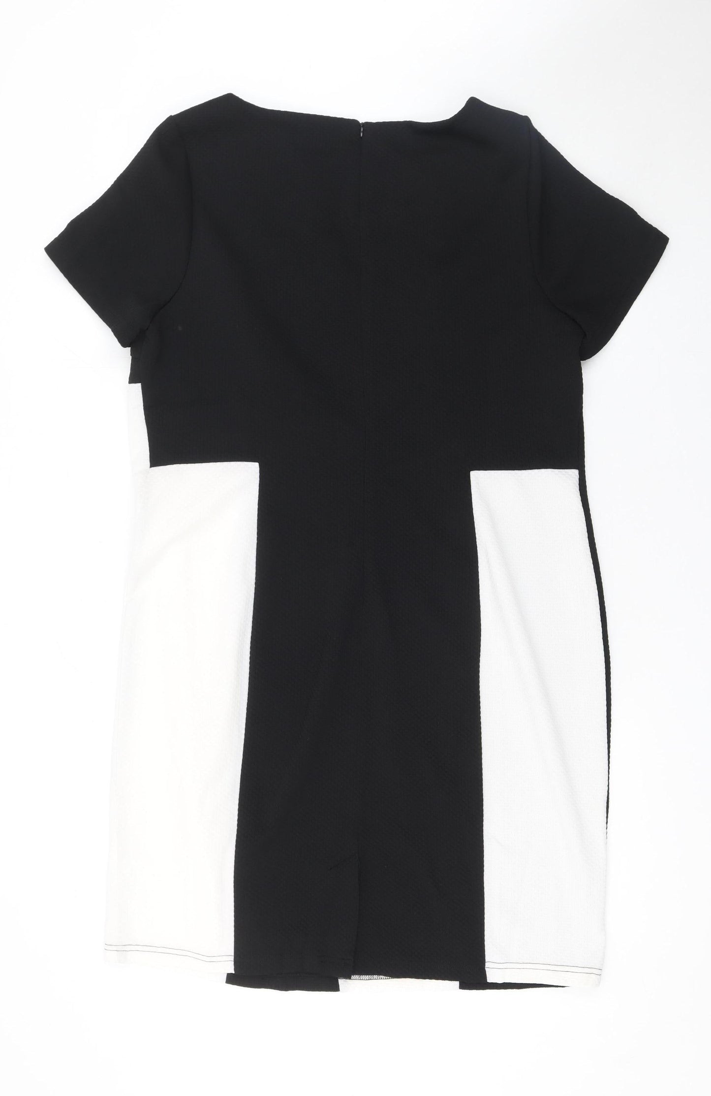 LoveDrobe Women's Plus Size 20 Black White Colourblock Shift Dress