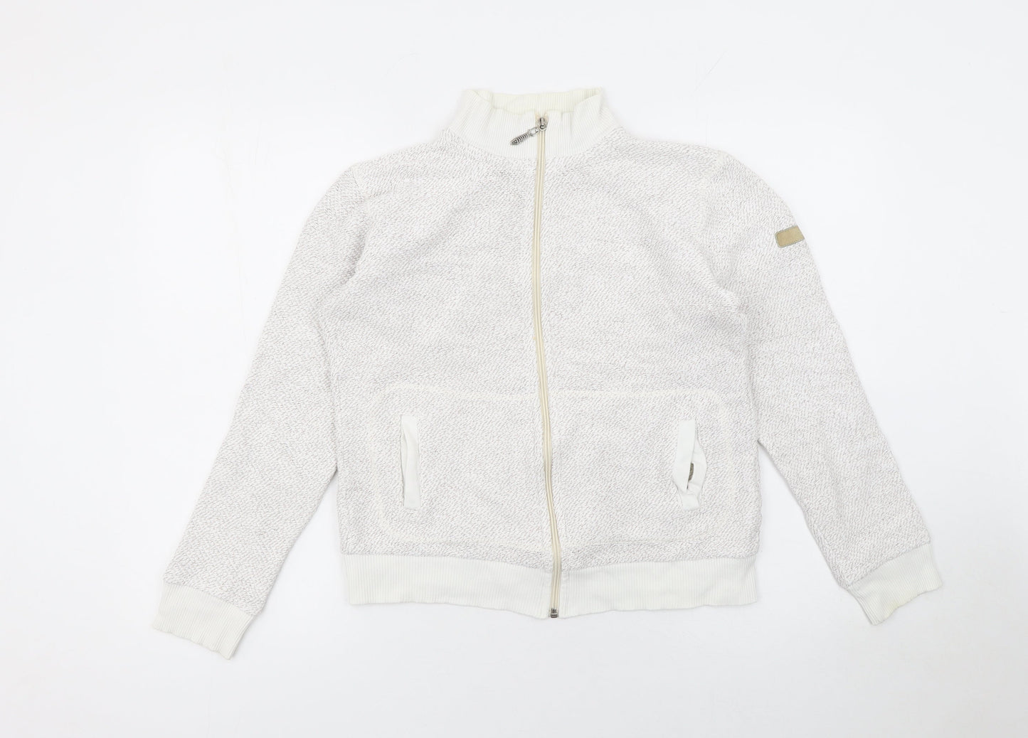 Womens UK Size S Weird Fish Beige Full Zip Hoodie