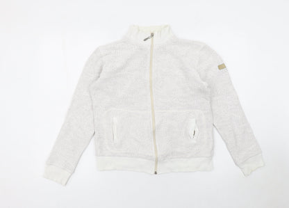 Womens UK Size S Weird Fish Beige Full Zip Hoodie