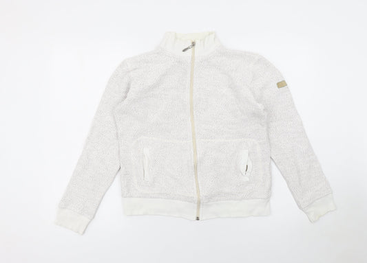 Womens UK Size S Weird Fish Beige Full Zip Hoodie