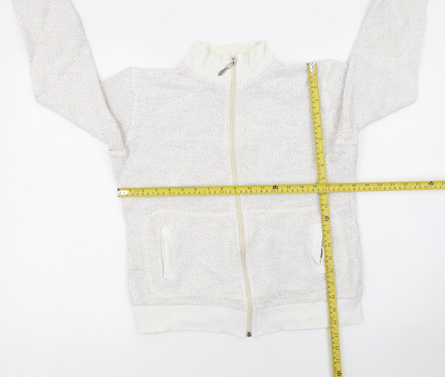 Womens UK Size S Weird Fish Beige Full Zip Hoodie