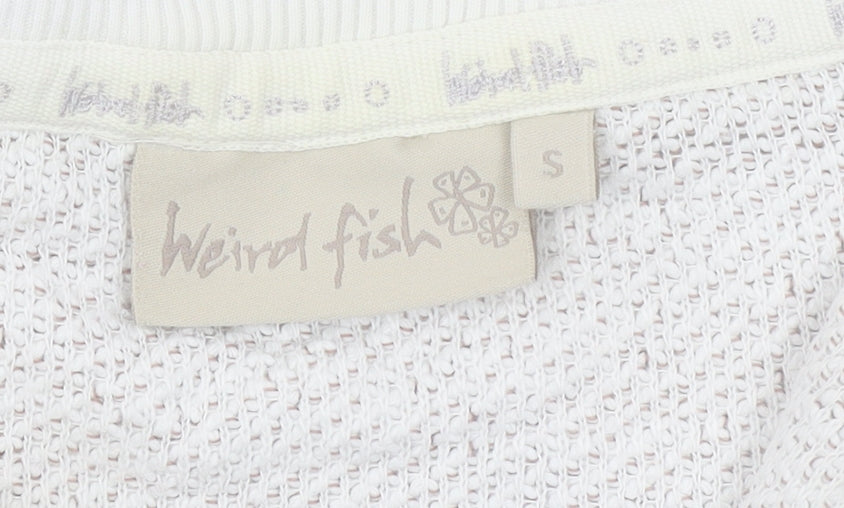 Womens UK Size S Weird Fish Beige Full Zip Hoodie