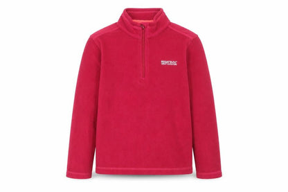 Regatta Girls Red Fleece 1/2 Zip Pullover Sweatshirt 9-10 Years