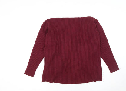 Womens UK Size 12 Marks and Spencer Red Cardigan Jumper