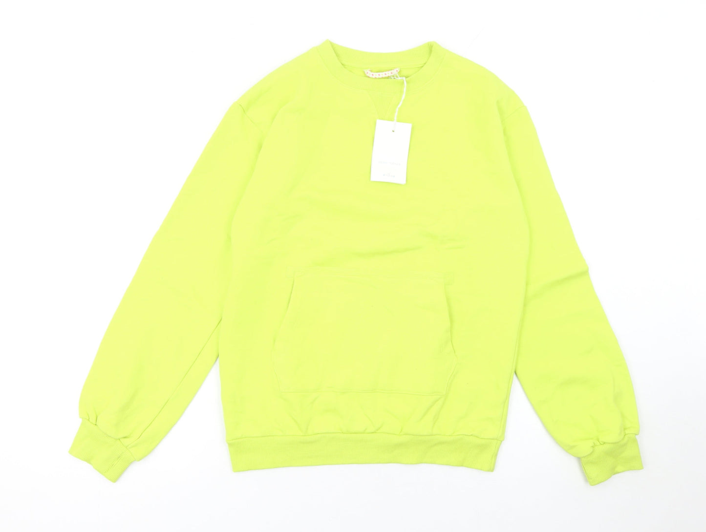 Willow Girls Yellow Pullover Sweatshirt XS Crew Neck Long Sleeve