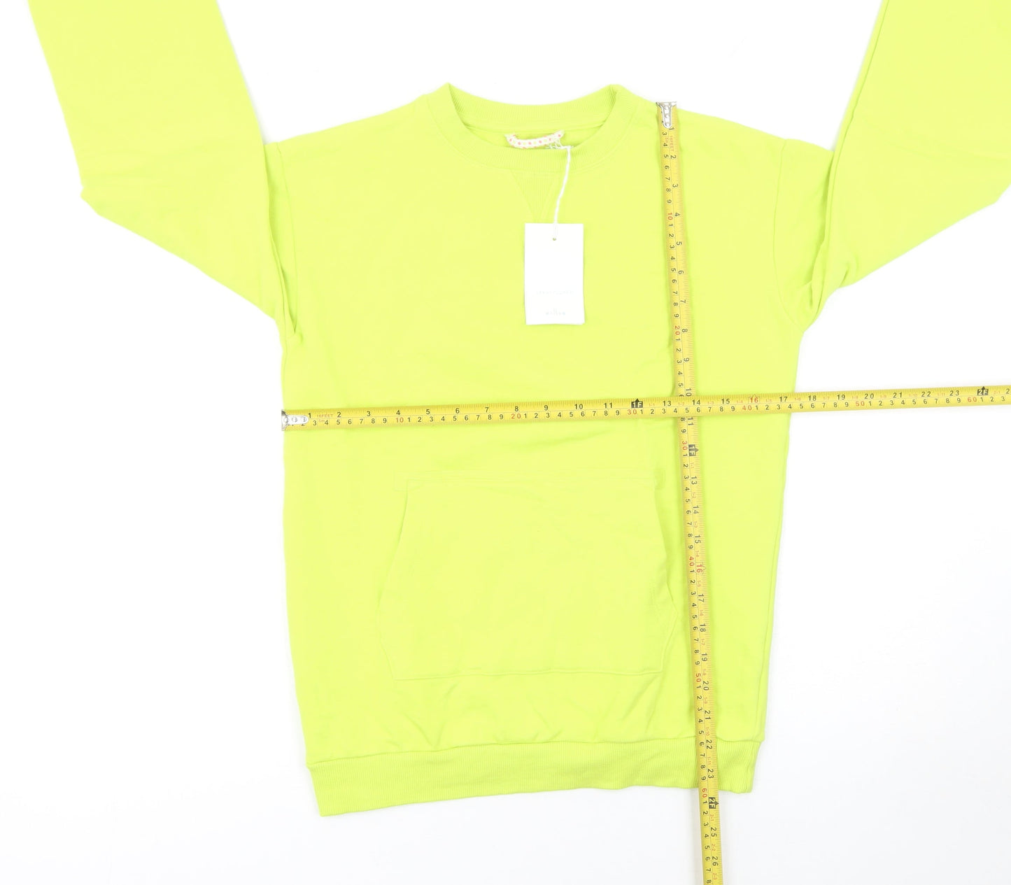 Willow Girls Yellow Pullover Sweatshirt XS Crew Neck Long Sleeve