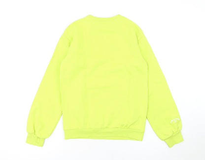 Willow Girls Yellow Pullover Sweatshirt XS Crew Neck Long Sleeve