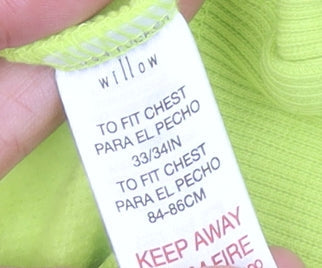 Willow Girls Yellow Pullover Sweatshirt XS Crew Neck Long Sleeve