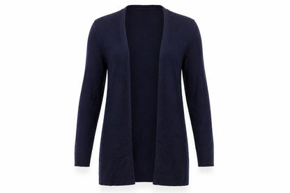 Gap Women Blue Cotton Long Sleeve Open Front Cardigan Size S