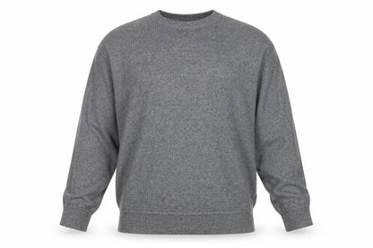 Mantaray Mens Grey 2XL Cotton Crew Neck Waffle Knit Jumper