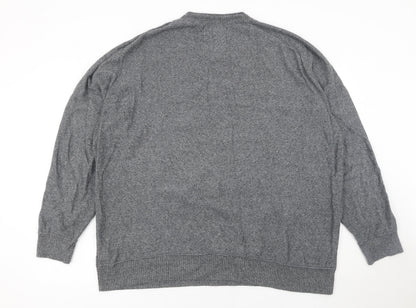 Mantaray Mens Grey 2XL Cotton Crew Neck Waffle Knit Jumper