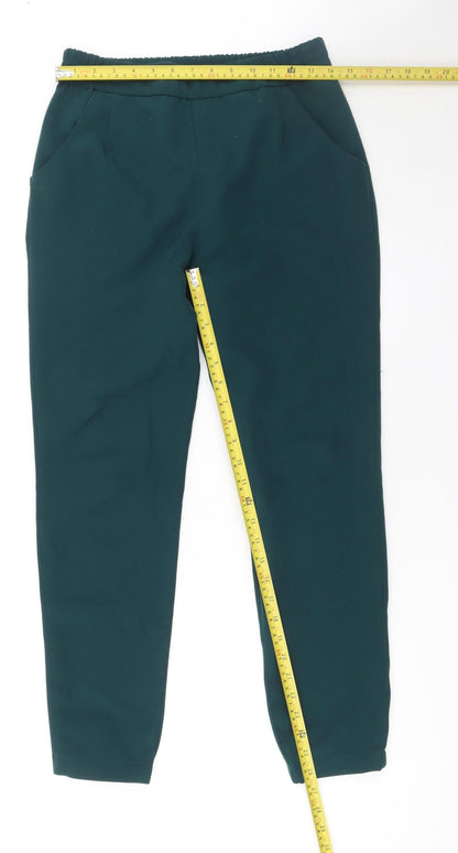 Womens UK Size M Bershka Regular Fit Jogger Green Trousers