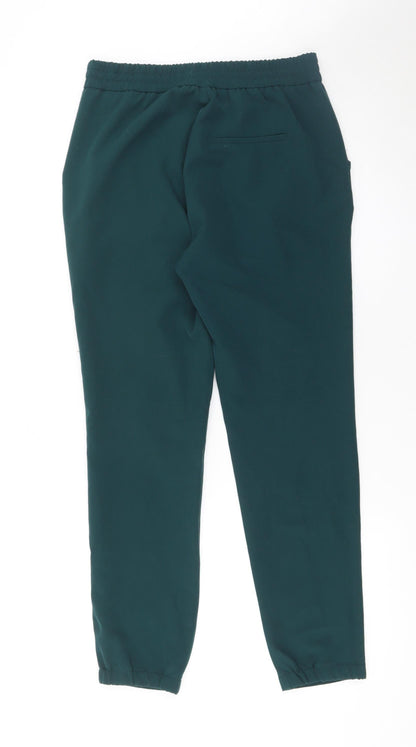 Womens UK Size M Bershka Regular Fit Jogger Green Trousers