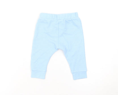 Dunnes Stores Unisex Baby Blue Jogger Trousers 6-9 Months Soft Cotton Blend