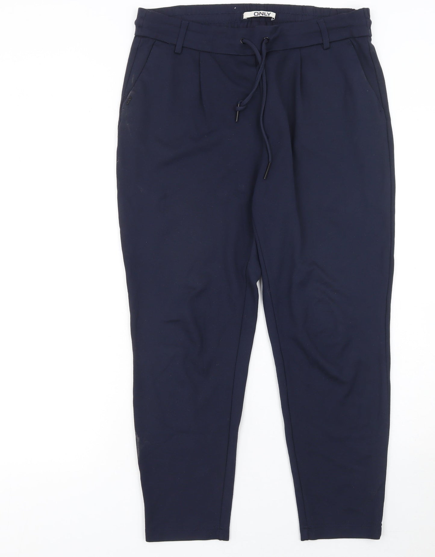 Womens UK Size L Only Regular Fit Casual Workwear Blue Trousers
