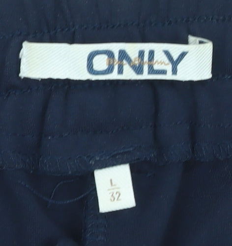 Womens UK Size L Only Regular Fit Casual Workwear Blue Trousers