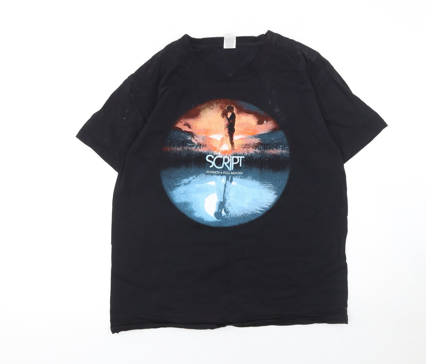 Mens UK Size M Fruit of the Loom Black  T-Shirt