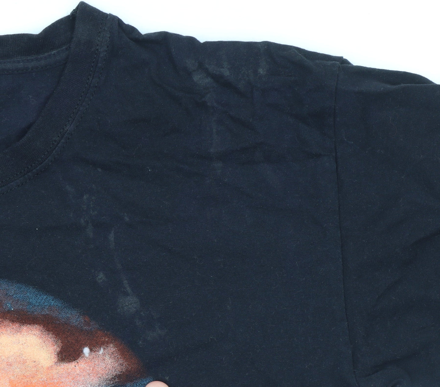 Mens UK Size M Fruit of the Loom Black  T-Shirt