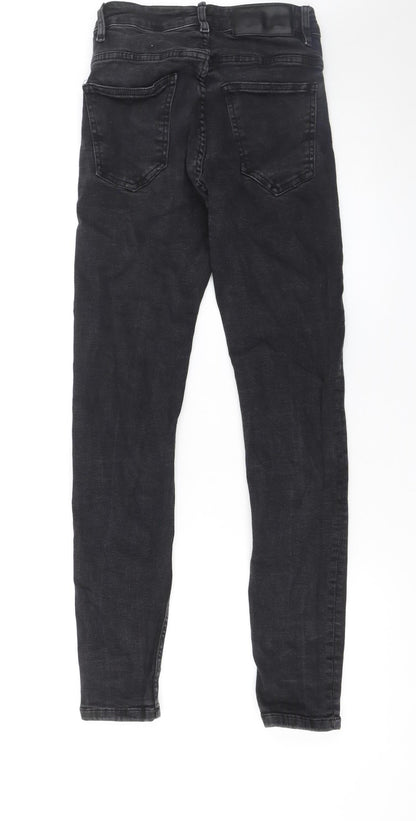 Zara Women Black Skinny High Rise Jeans Size 8