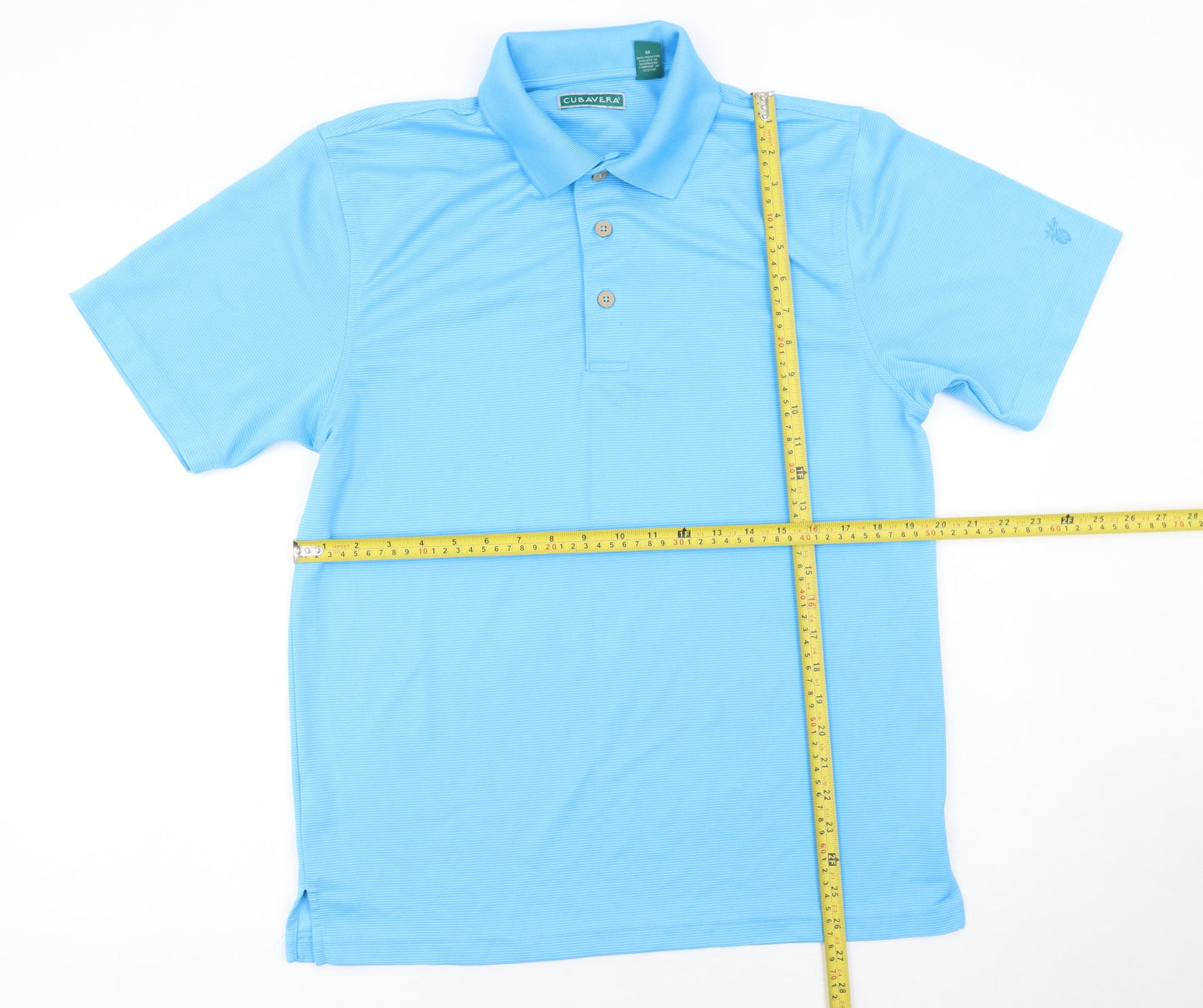 Mens UK Size M Cubavera Polyester Polo Shirt