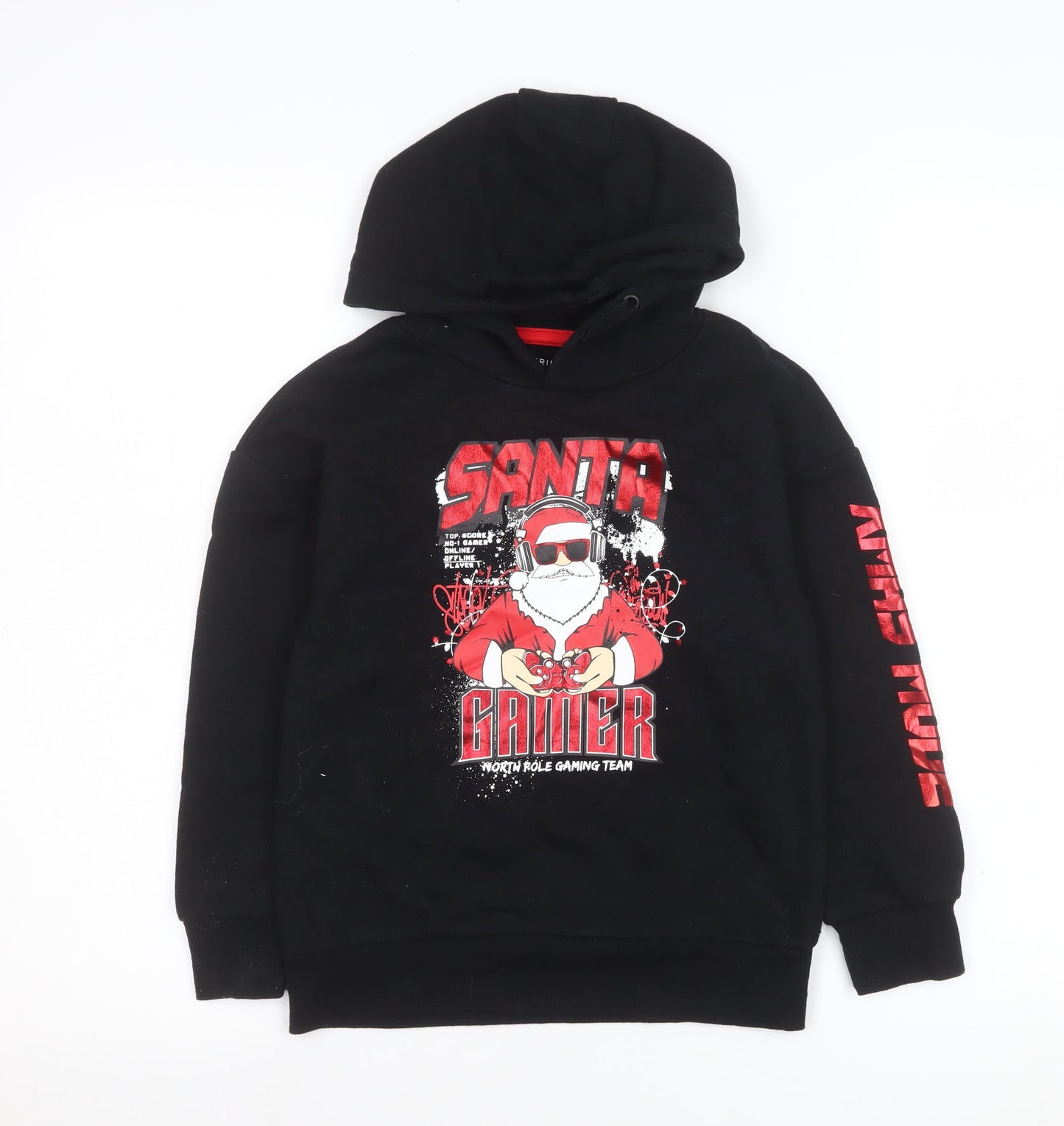 Boys UK Size 7-8 Years Primark Black Pullover Hoodie