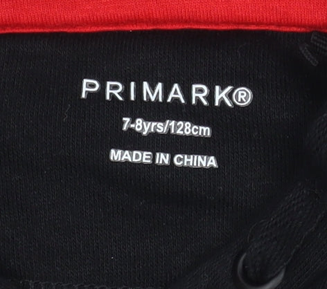 Boys UK Size 7-8 Years Primark Black Pullover Hoodie