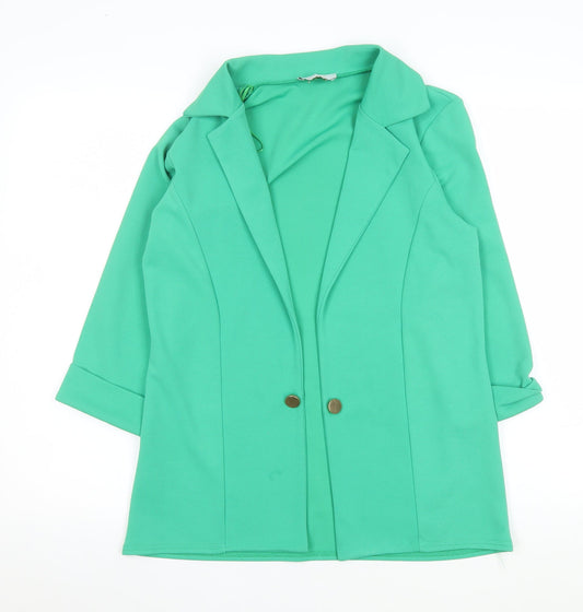 Womens UK Size 10 Quiz Regular Green Blazer