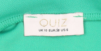 Womens UK Size 10 Quiz Regular Green Blazer