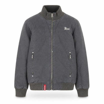 Girls UK Size 7-8 Years Diesel Grey Bomber Jacket