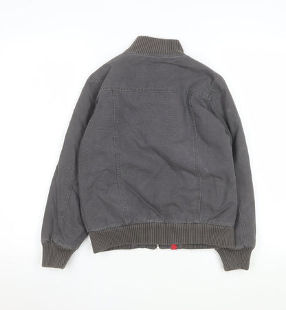 Girls UK Size 7-8 Years Diesel Grey Bomber Jacket