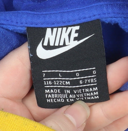 Boys UK Size 6-7 Years Nike Blue Pullover Hoodie
