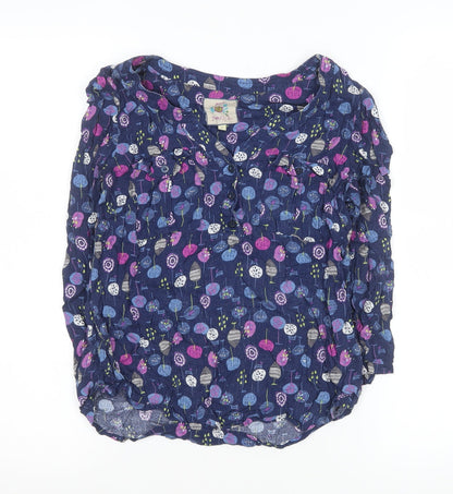 Womens UK Size 8 Monsoon Blue Tunic Blouse