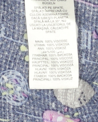 Womens UK Size 8 Monsoon Blue Tunic Blouse