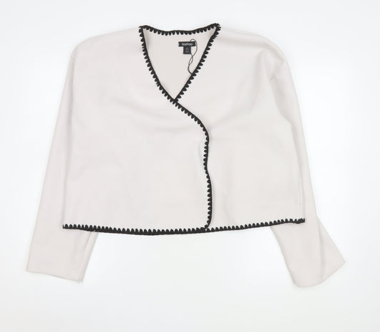 Womens UK Size 16 Boohoo Regular Beige Suit Jacket
