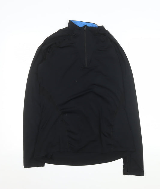 Womens UK Size S ASICS Black Pullover Sweatshirt